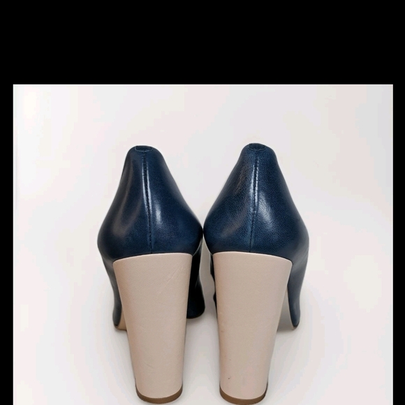 J. Crew Women's Navy and Cream Heels - Picture 7 of 10